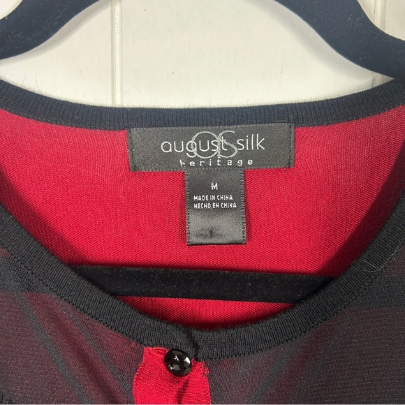 August Silk Red Eyelash Lace Collar Cardigan Medium - Picture 7 of 7